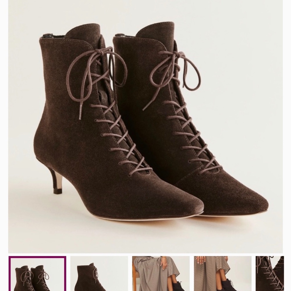 Reformation x Kacey Musgraves Kittie Lace Up Boots